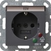 045128 Розетка с защитой от перенапряжения Антрацит Gira