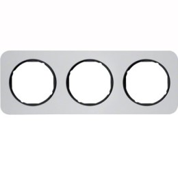 10132284 Рамка R.3 Черный, алюминий 3-постовая Berker