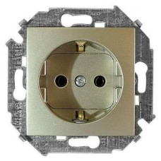 1591432-034 Розетка с заземлением Schuko, 16А 250В, винтовой зажим, шампань Simon 15 1591432-034 Розетка с заземлением Schuko, 16А 250В, винтовой зажим, шампань Simon 15