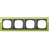 0214748 Рамка Event Clear Зеленый / Черный 4-постовая Gira