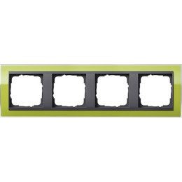 0214748 Рамка Event Clear Зеленый / Черный 4-постовая Gira