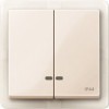 MTN3424-0344 Две клавиши с окош.для свет.инд.IP 44 бежевый Merten