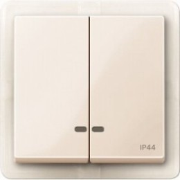 MTN3424-0344 Две клавиши с окош.для свет.инд.IP 44 бежевый Merten