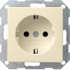 046601 Розетка с заземляющими контактами без "лапок" для крепления Кремовый Gira