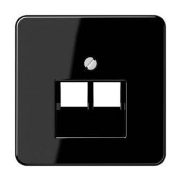 CD569-2UASW CD 500/CD plus Черный Накладка 2-ой наклонной ТЛФ/комп розетки Jung