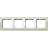 0214773 Рамка Event Clear Песочный / Белый 4-постовая Gira