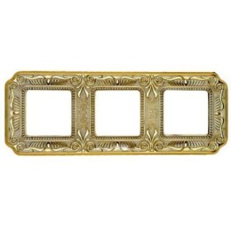 FD01364OP Рамка Firenze Gold White Patina 4-постовая Fede