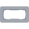 1002424	 Рамка с антрацитовой подложкой без перегородки E3 Серо-голубой / Антрацит 2-постовая Gira