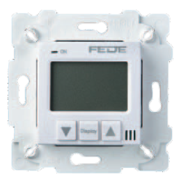 FD18001 Терморегулятор Цифровой. 16A, с LCD монитором. Кабель в комплекте, цвет Белый FEDE