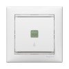 774413 Valena Выключатель кнопочный 1-клавишный с подсветкой и с симовлом "лампа" Legrand