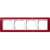 0214398 Рамка Event Красный / Белый 4-постовая Gira