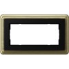 1002622 Рамка Classix Бронза / Черный 2-постовая Gira