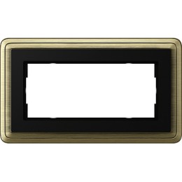 1002622 Рамка Classix Бронза / Черный 2-постовая Gira