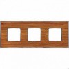 FD01313CCB Рамка Vintage Wood Cherry / Хром 3-постовая Fede