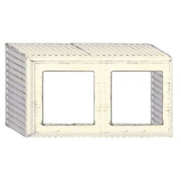 FD01502BD Рамка для накладного монтажа Roma WHITE DECAPE 2-постовая Fede