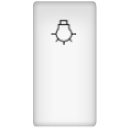 FD16717 Клавиша узкая "Свет", цвет Белый FEDE