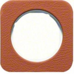 10112369 Рамка R.1 Кожа, белый 1-постовая Berker