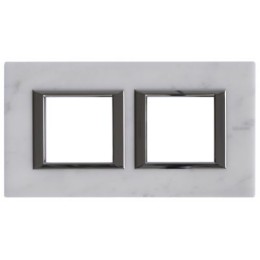 HA4802M2HRMC Рамка Axolute Квадрат Мрамор Каррара 2+2 модуля Bticino