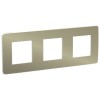NU280650 Рамка Unica Studio Metal Бронза / Белый 3-постовая Schneider Electric