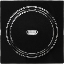 012047 Выключатель с самовозвратом с клавишей с подсветкой 10А/250В в сборе Черный Gira S-color