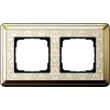 0212673 Рамка Classix Art Латунь / Кремовый 2-постовая Gira