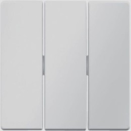 16656084 Клавиши для трехклавишного выключателя, Q.1/Q.3, цвет: алюминиевый, с эффектом бархата Berker