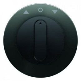 10802045 Центральная панель с вращающейся ручкой для жалюзийного поворотного выключателя, R.1, цвет: черный Berker