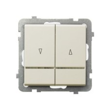 Ospel Sonata Бежевый Выключатель жалюзийный с подсветкой, без рамки LP-7RS/m/27 Ospel Sonata Бежевый Выключатель жалюзийный с подсветкой, без рамки LP-7RS/m/27