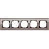 0215122 Рамка Esprit Дымчатое стекло 5-постовая Gira