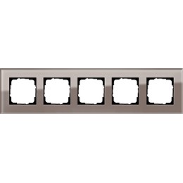 0215122 Рамка Esprit Дымчатое стекло 5-постовая Gira