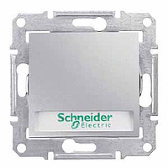 SDN1600360 Кн.выкл. с надп. подсв., алюминий Schneider Electric