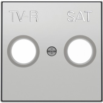 8550.1 PL Накладка для TV-R/ SAT розетки серебряный, ABB