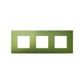 2700637-084 Накладка декоративная на рамку базовую, 3 поста, Simon 27 Play, Arctic, зелёный