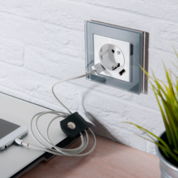 WL01-Frame-01 Рамка на 1 пост (серый,стекло) Favorit Werkel a030774