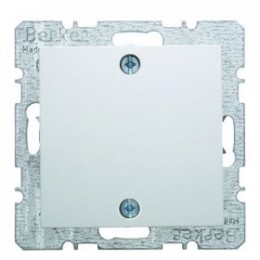 10091919 Заглушка с центральной панелью и винтовым креплением цвет: полярная белизна, матовый S.1/B.1/B.3/B.7 Glas Berker