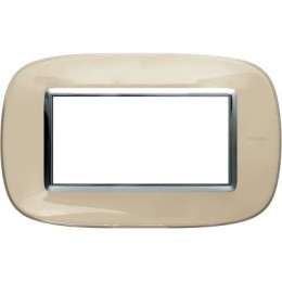 HB4804DA Рамка Axolute Овал Бежевая карамель 4 модуля Bticino