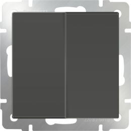 WL07-SW-2G-2W Выключатель двухклавишный проходной (серо-коричневый) Antik Werkel a029874