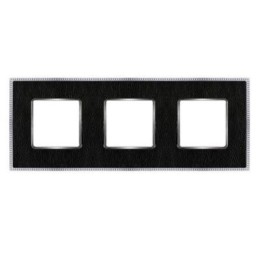 FD01443MCB Рамка Belle Epoque Tapestry Monalisa / Bright chrome 3-постовая гор/верт. Fede