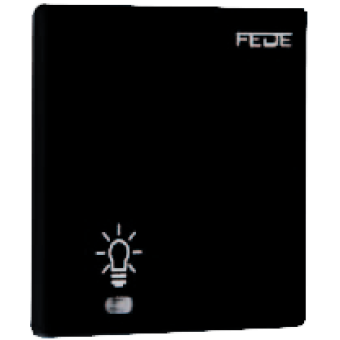 FD28601-M Сенсорный одноклавишный выключатель с подсветкой 10 A 250 В, цвет Черный FEDE