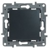 672601 Выключатель одноклавишный - автоматические клеммы - Etika - 10 AX - 250 В~ - антрацит Legrand