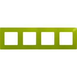 672544 Рамка Etika Зеленый папоротник 4-постовая Legrand