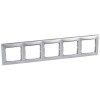 770355 Рамка Valena Алюминий / Серебряный штрих 5-постовая Legrand