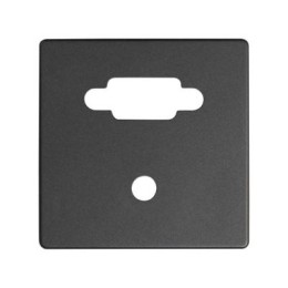 8200091-038 Накладка для коннектора VGA HD15, "мама" + мини-джек 3,5 мм, S82, S82N, S82 Detail, графит Simon