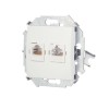 1591590-030 Розетка телефонная + компьютерная RJ11+RJ45 кат.5е, Systimax, белый Simon 15