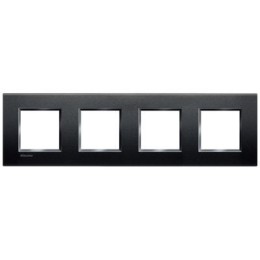 LNA4802M4AR Рамка LivingLight Квадрат Антрацит 2+2+2+2 модуля Bticino
