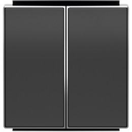 8542 NS Клавиша для 2-клавишного механизма выключатель+переключатель арт.8142, серия SKY, цвет чёрный барх., ABB