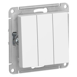 ATN000131 Atlasdesign 3-клавишный Выключатель, сх.1+1+1, 10АХ, механизм, Белый Schneider Electric