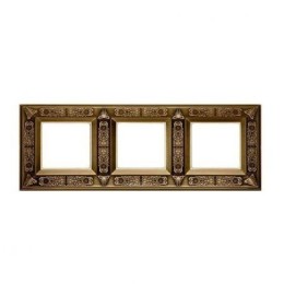 FD01413PB Рамка Granada Bright Patina 3-постовая Fede