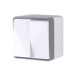 WL15-03-02 Выключатель двухклавишный влагозащищенный Gallant (белый) Gallant Werkel a036774