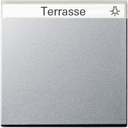 029926 Одинарная клавиша с полем для надписи Алюминий Gira